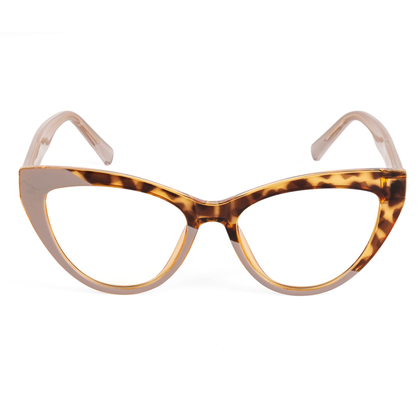 PERKEY Full Rim Cat Eye-Oversized Transparent Computer Blue Cut Spectacles Frames Women - OPTL0010-C2