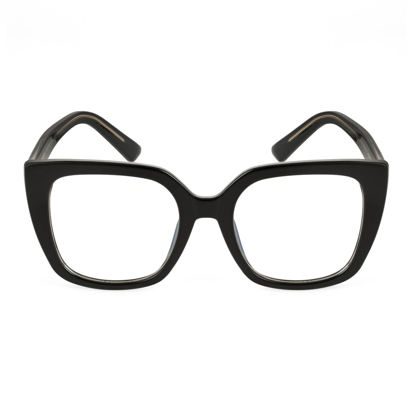 PERKEY Full Rim Square-Oversized Computer Glasses For Eye Protection Spectacles Frames Men Women - OPTL002-C1