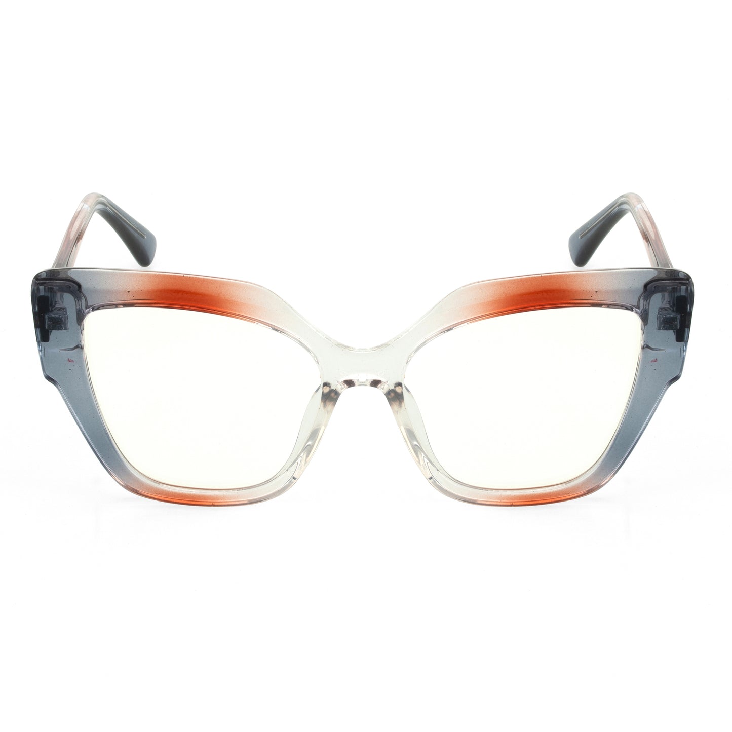 PERKEY Full Rim Cat Eye-Oversized Transparent Computer Blue Cut Eyeglasses Women - OPTL001-C2