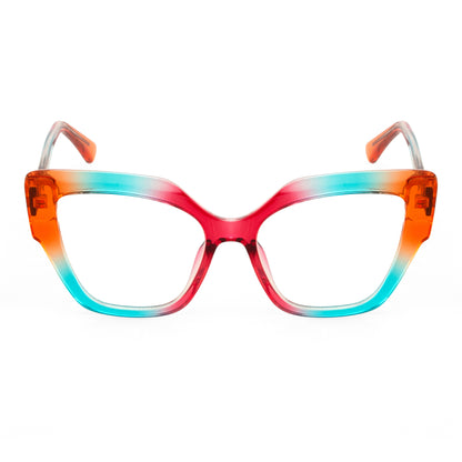 PERKEY Full Rim Cat Eye-Oversized Blue Light Blocking glasses Spectacles Frames Women - OPTL001-C3