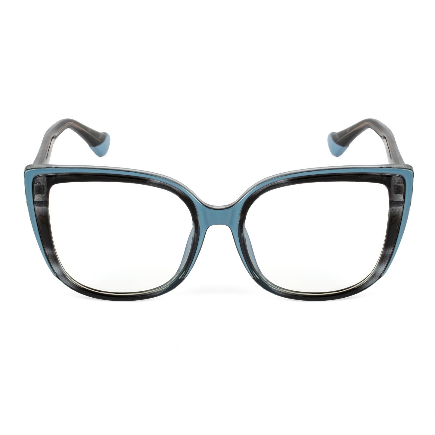 PERKEY Full Rim Square-Oversized Transparent Computer Blue Cut Spectacles Frames Women - OPTL008-C2