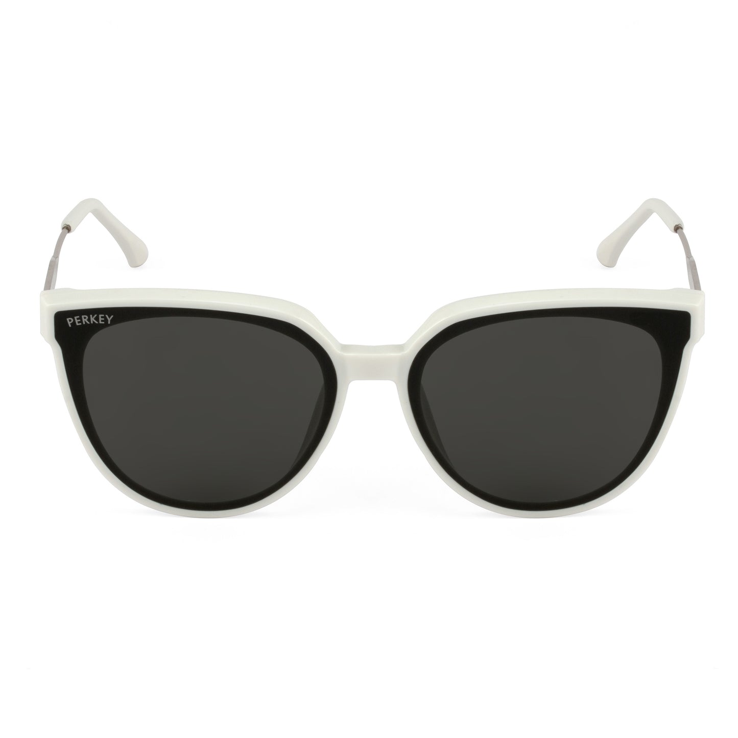 PERKEY Cat Eye-Oversized Black UV Protected Stylish Sunglasses Men Women - PRKY0014-C4