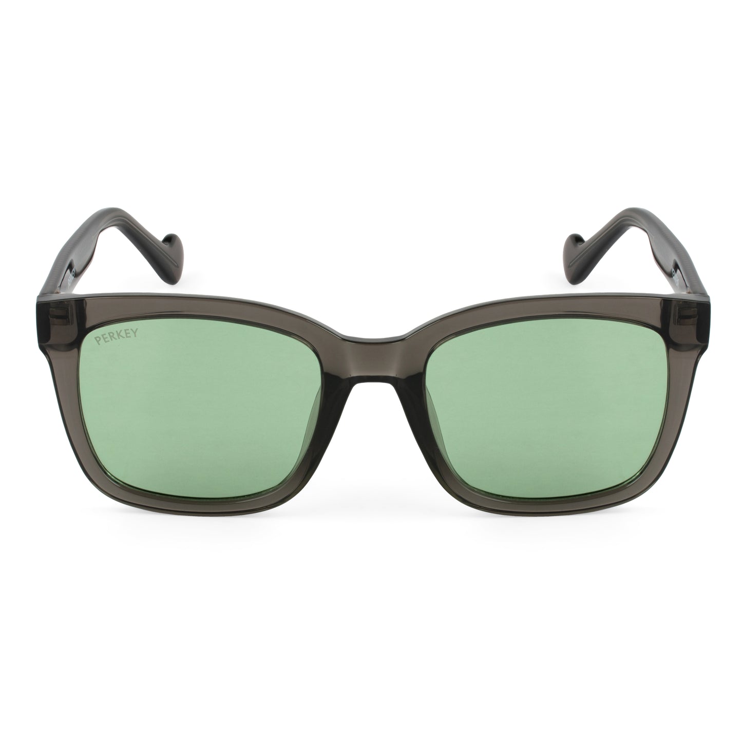 PERKEY Square-Oversized Green UV Protected Polarized Sunglasses Men Women - PRKY003-C2