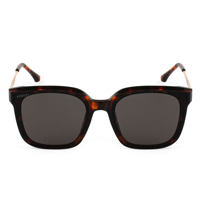 PERKEY Square-Oversized Black UV Protected Chasma Shades Men Women - PRKY0013-C3