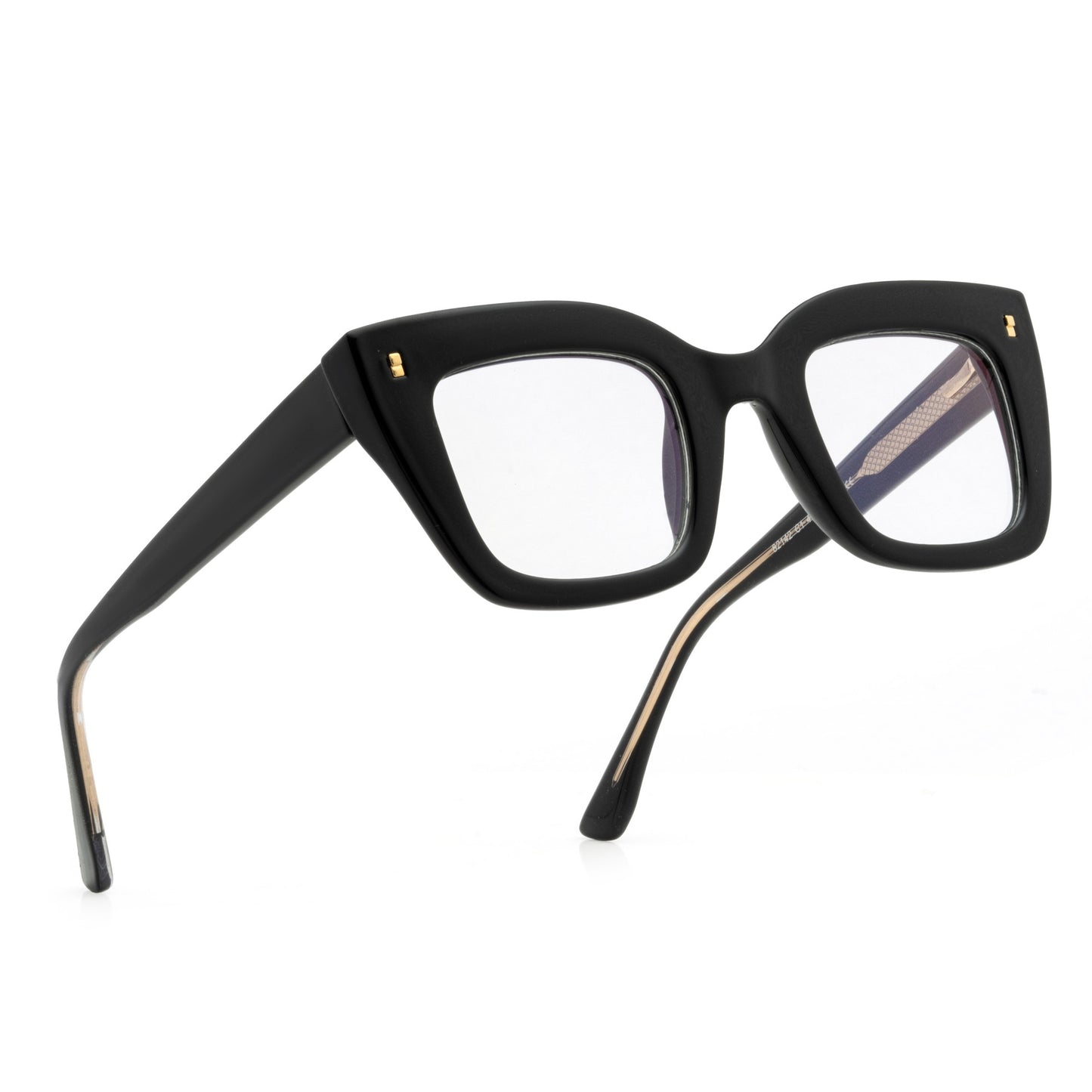 PERKEY Full Rim Retro Square Blue Light Cut & Antiglare Computer Eyeglasses For Women | Bold Style | - OPTL0016-C1