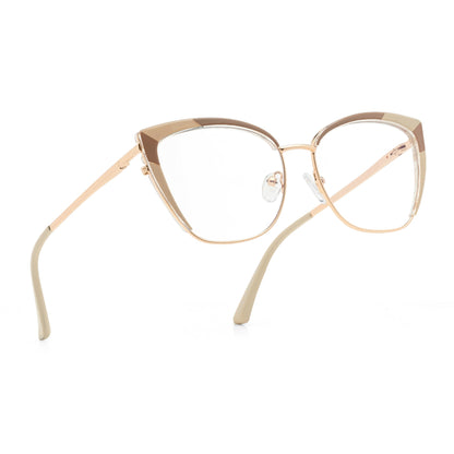PERKEY Full Rim Cat Eye Blue Light Cut & Antiglare Computer Eyeglasses For Women | Stylish | - OPTL0018-C3
