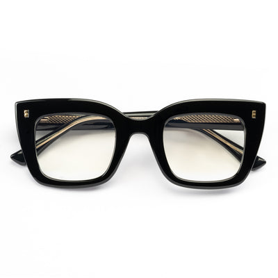 PERKEY Full Rim Retro Square Blue Light Cut & Antiglare Computer Eyeglasses For Women | Bold Style | - OPTL0016-C1