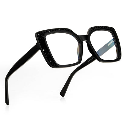 PERKEY Square Full Rim Computer Glasses for Women - OPTL0020-C1