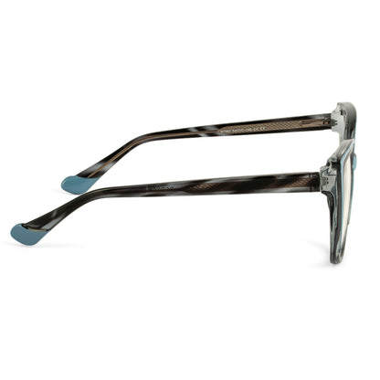 PERKEY Full Rim Square-Oversized Transparent Computer Blue Cut Spectacles Frames Women - OPTL008-C2