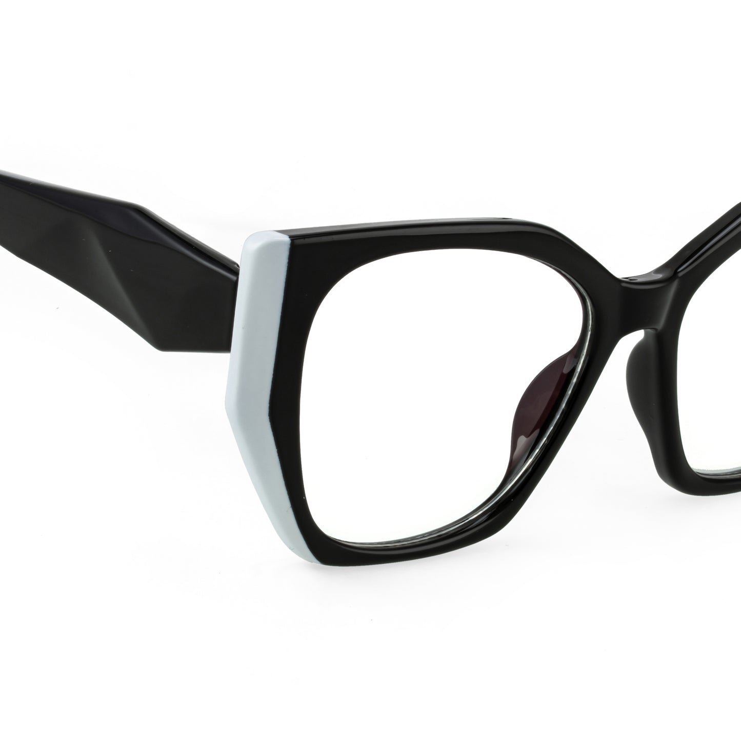 PERKEY Full Rim Cat Eye-Oversized Computer Glasses For Eye Protection Spectacles Frames Men Women - OPTL0012-C1