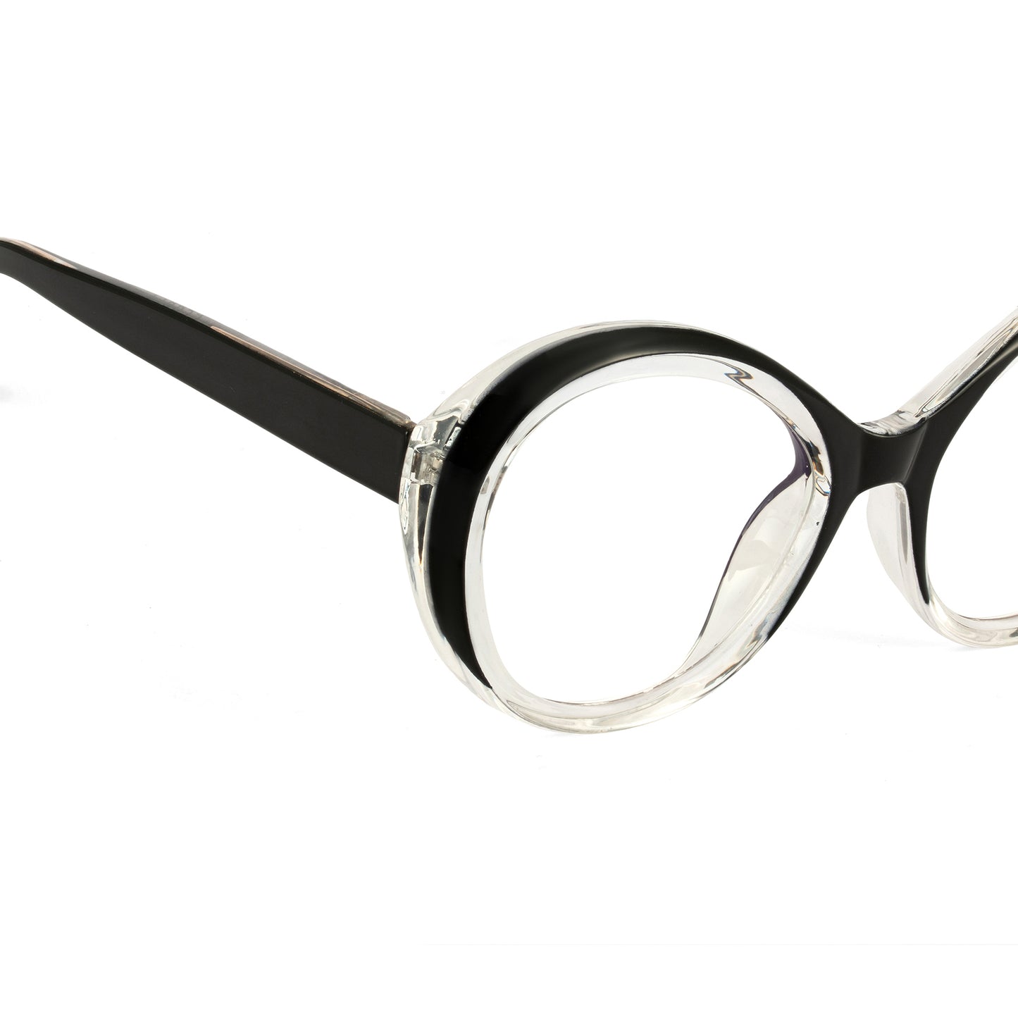 PERKEY Full Rim Oval-Oversized Computer Glasses For Eye Protection Spectacles Frames Women - OPTL009-C1