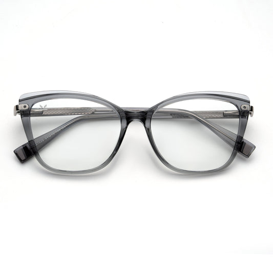Perkey Square Cat Eye Anti Glare Spectacles Frames For Women – OPTL0027-C2