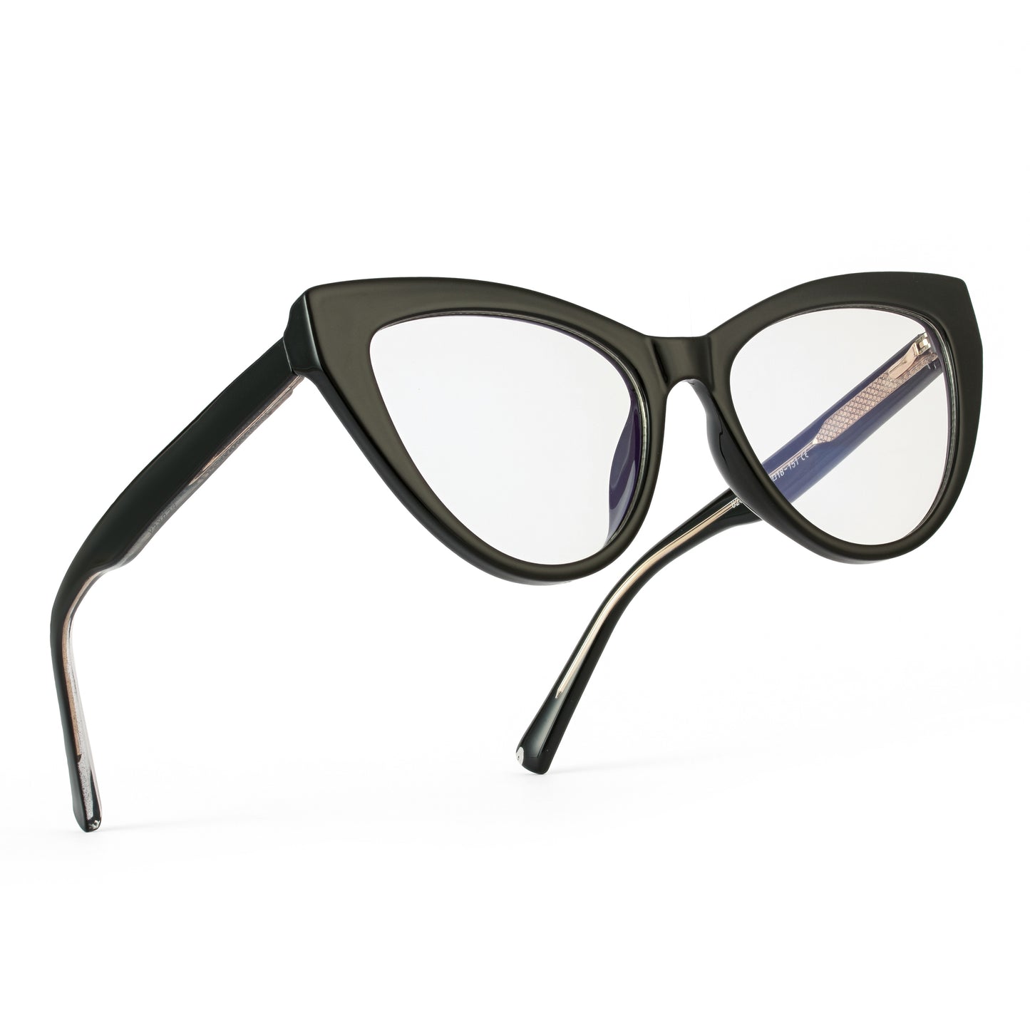 PERKEY Full Rim Cat Eye-Oversized Computer Glasses For Eye Protection Spectacles Frames Women - OPTL0010-C1