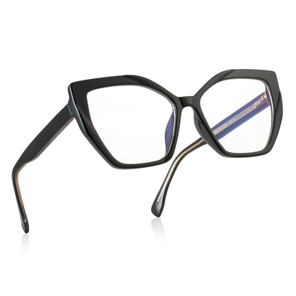 PERKEY Full Rim Square-Cat Eye Computer Glasses For Eye Protection Spectacles Frames Women - OPTL0011-C1