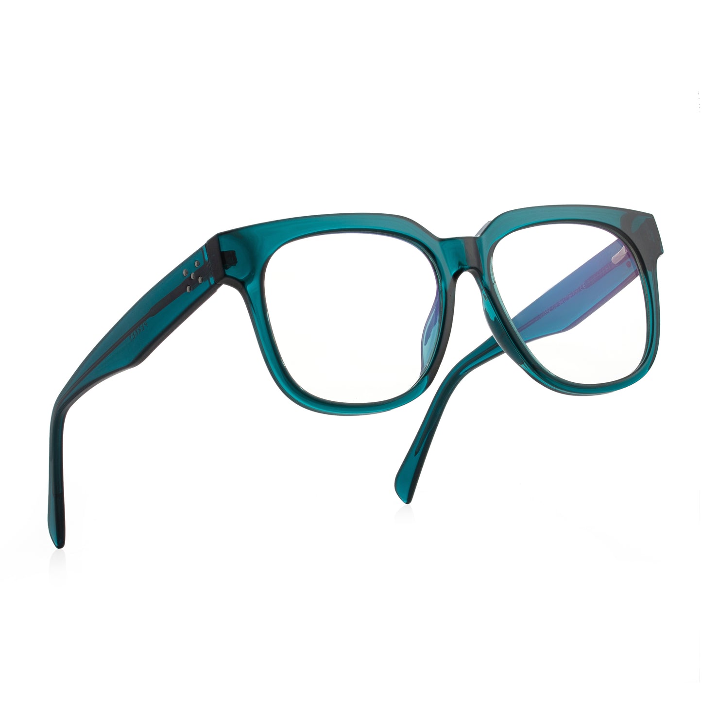 PERKEY Full Rim Square-Oversized Computer Glasses For Eye Protection Spectacles Frames Men Women - OPTL003-C4