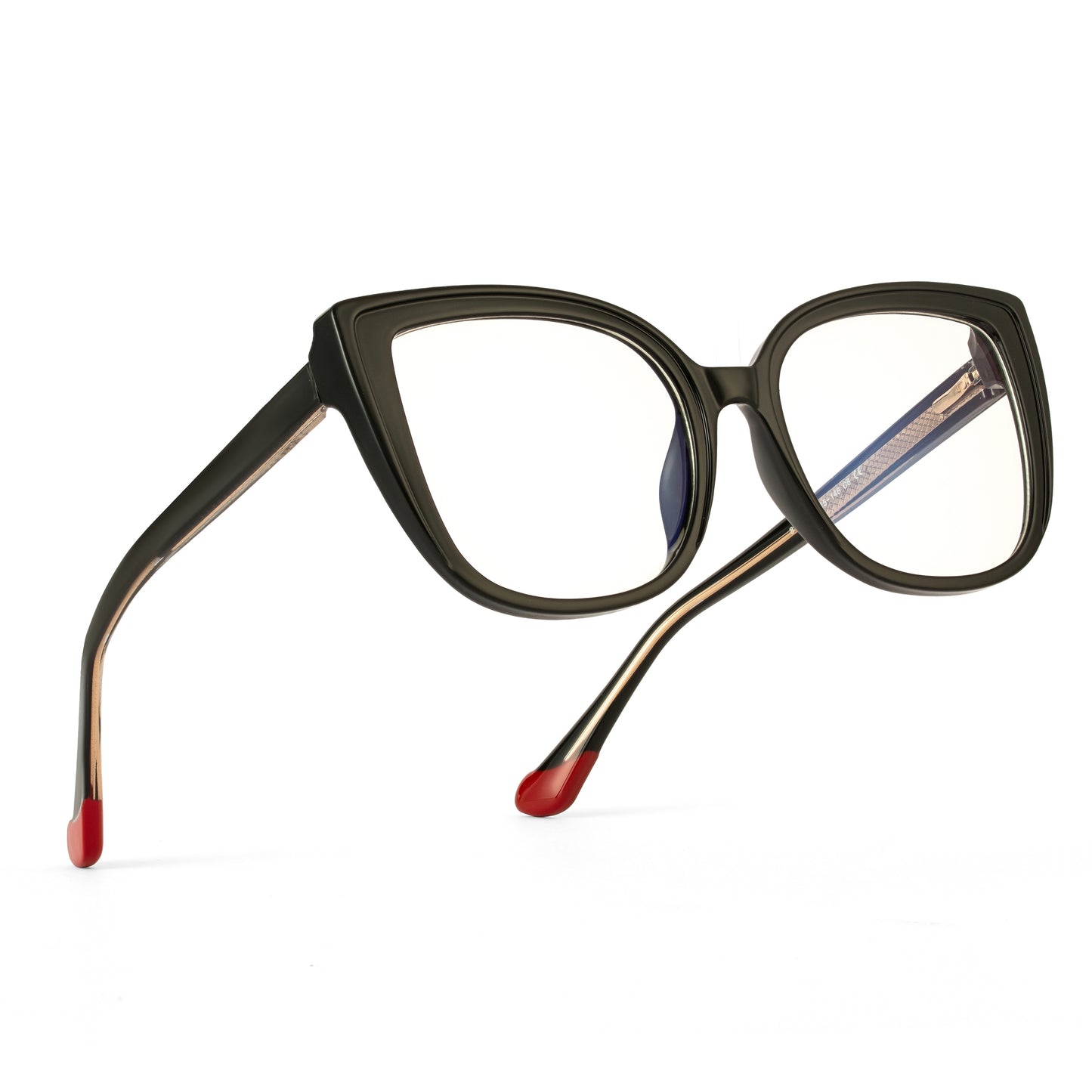 PERKEY Full Rim Square-Oversized Computer Glasses For Eye Protection Spectacles Frames Women - OPTL008-C1