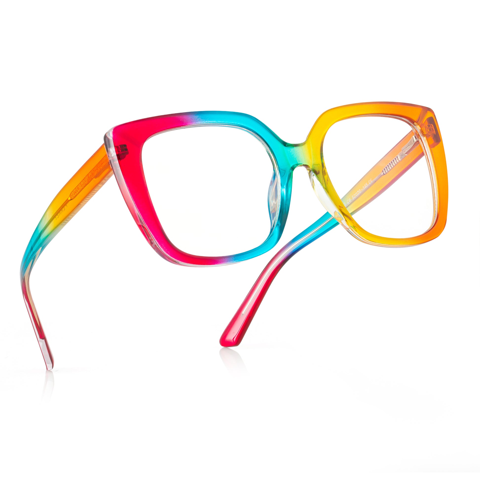 PERKEY Full Rim Square-Oversized Blue Light Blocking glasses Spectacles Frames Men Women OPTL002-C3