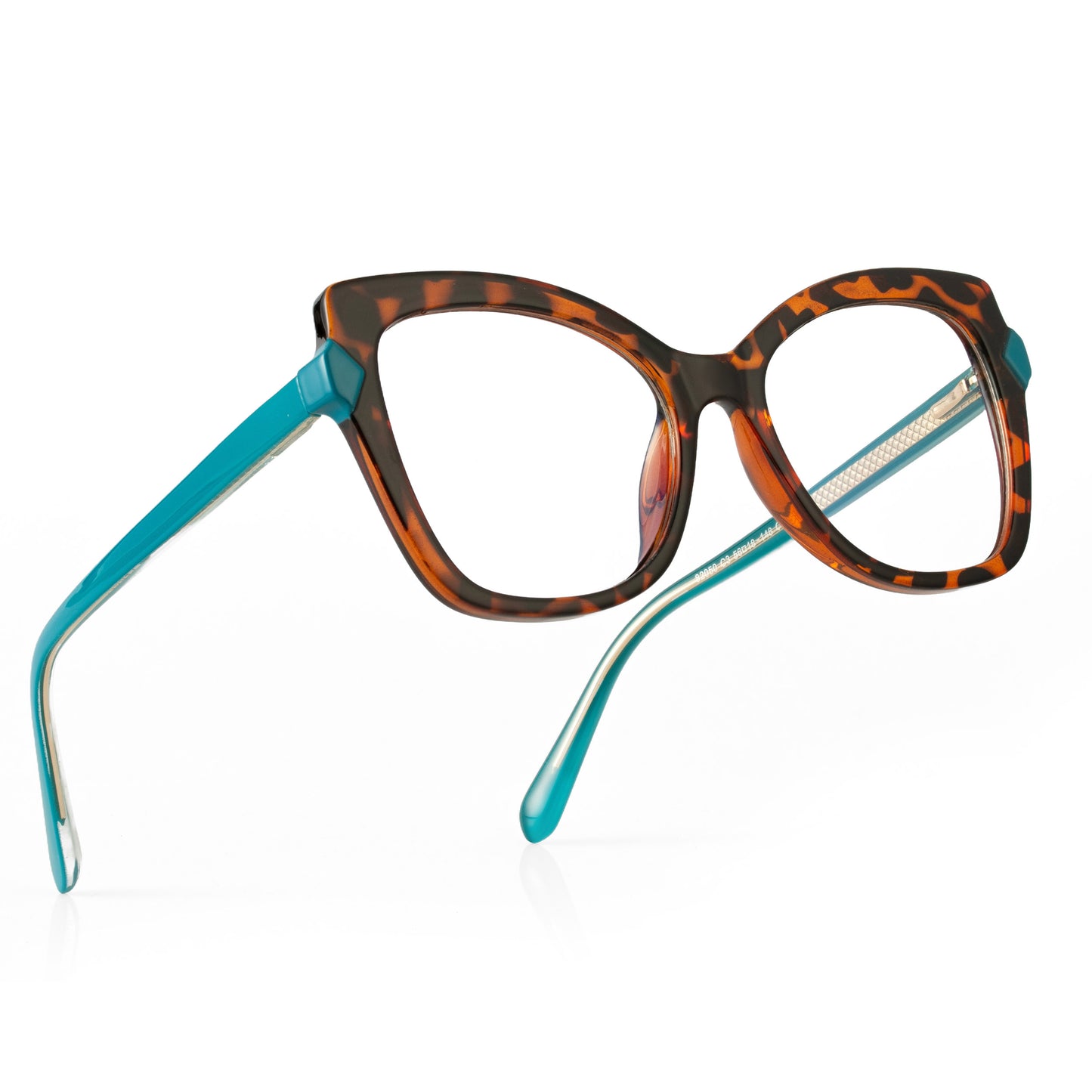 PERKEY Full Rim Cat Eye-Oversized Transparent Computer Blue Cut Spectacles Frames Women - OPTL005-C2