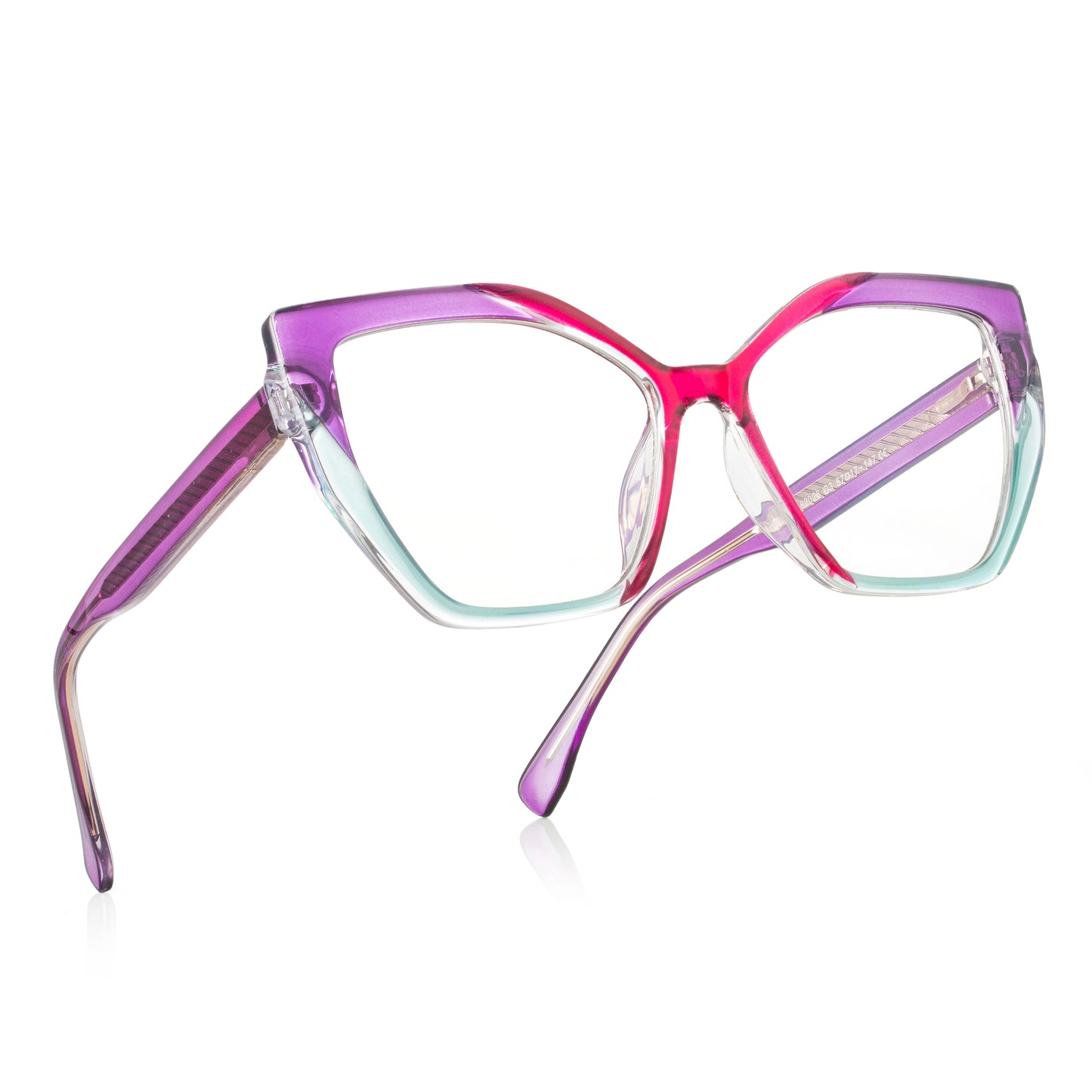 PERKEY Full Rim Square-Cat Eye Blue Light Blocking glasses Spectacles Frames Women - OPTL0011-C3