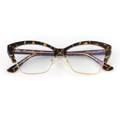 PERKEY Transparent Blue Light Spectacles Frame For Women - OPTL0015-C4