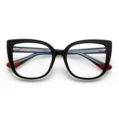 PERKEY Full Rim Square-Oversized Computer Glasses For Eye Protection Spectacles Frames Women - OPTL008-C1