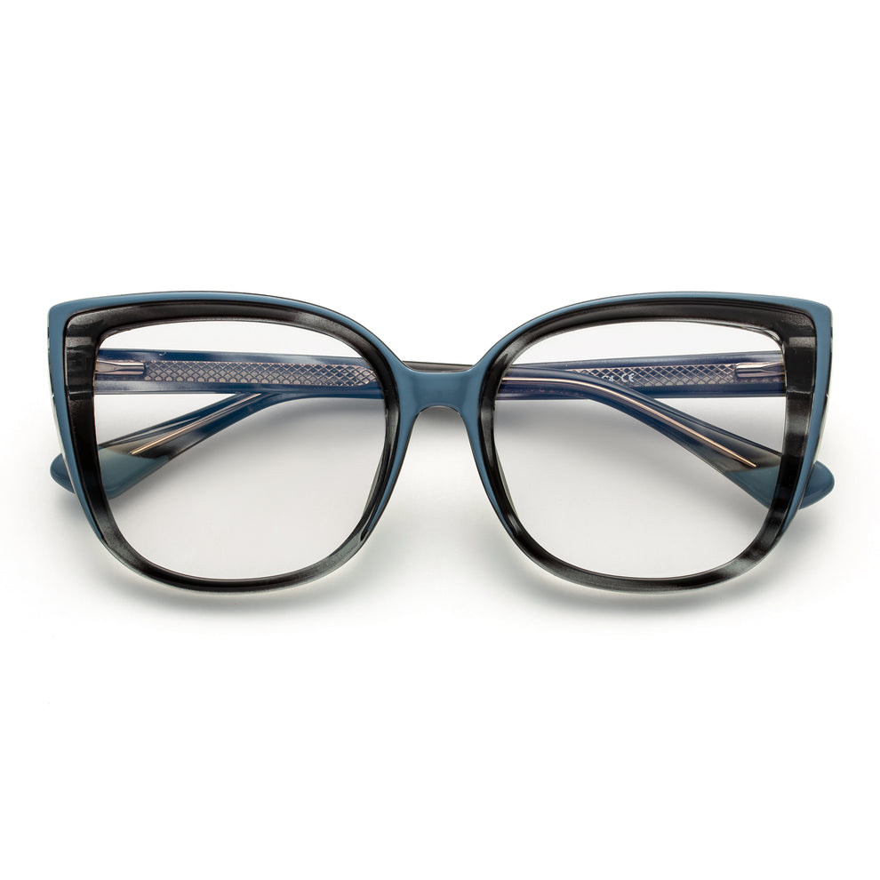 Spectacles Frame Blue PERKEY Full Rim Butterfly Blue Cut Spectacles Frames For Women - OPTL0 ...