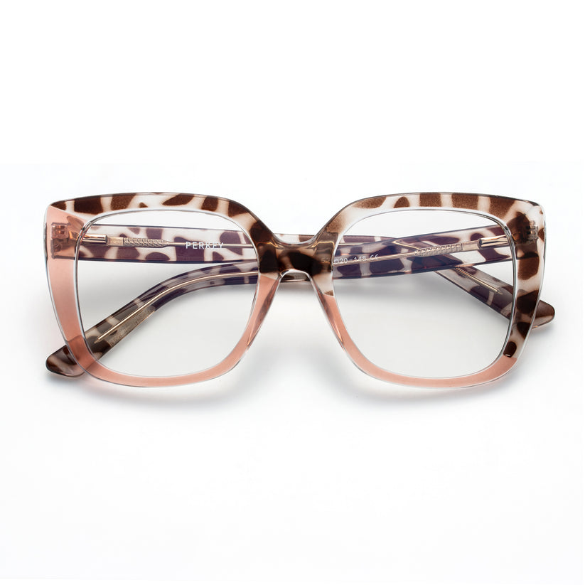 PERKEY Full Rim Square-Oversized Blue Cut Spectacles Frames Men Women ...