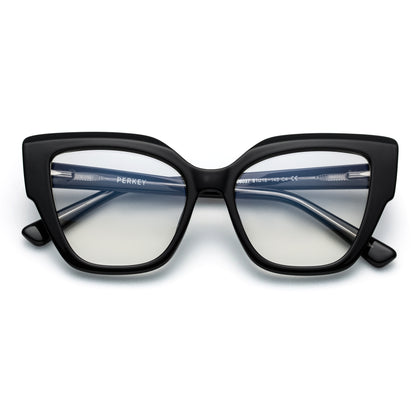 PERKEY Full Rim Cat Eye-Oversized Computer Glasses For Eye Protection Spectacles Frames Women - OPTL001-C1