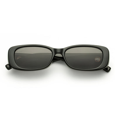 PERKEY Rectangle Black UV Protected Polarized Sunglasses Men & Women - PRKY006-C1