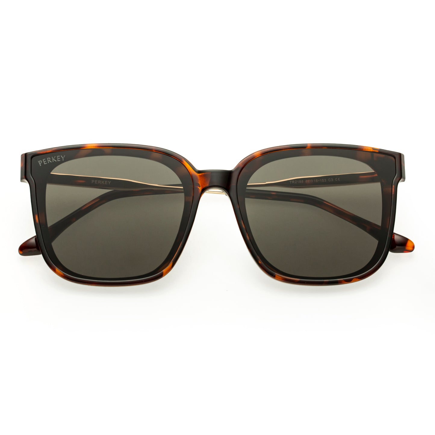 PERKEY Square-Oversized Black UV Protected Chasma Shades Men Women - PRKY0013-C3