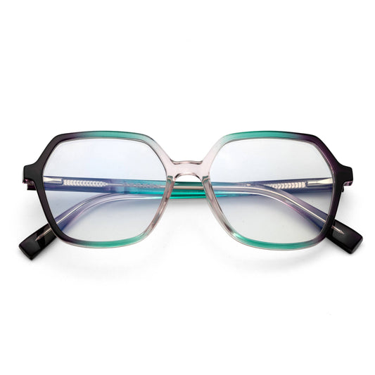 PERKEY Square Full Rim Blue Cut Light Glasses for Women - OPTL0019-C2