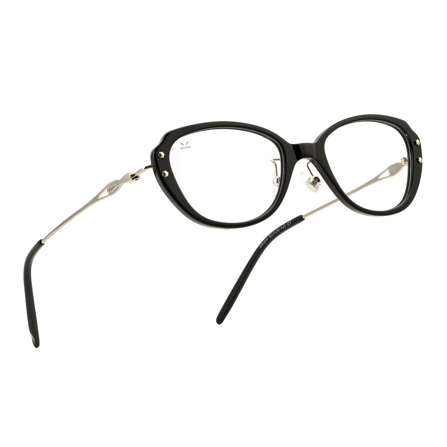PERKEY Full Rim Oval Black Eyeglass Frame For Women  - OPTL0025-C1