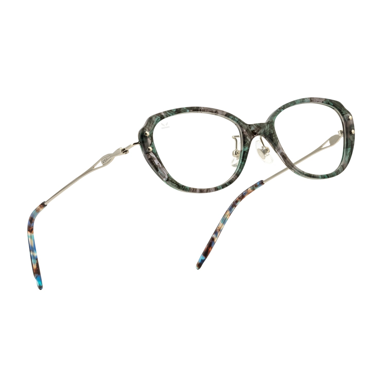 PERKEY Small Fit Oval Green Fusion Eyeglass Frames For Women - OPTL0025-C4