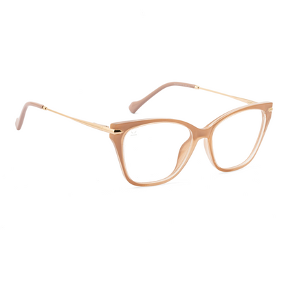 PERKEY Soft Cat Eye Full Rim Glossy Pink Spectacle Frame For Women - OPTL0023-C3