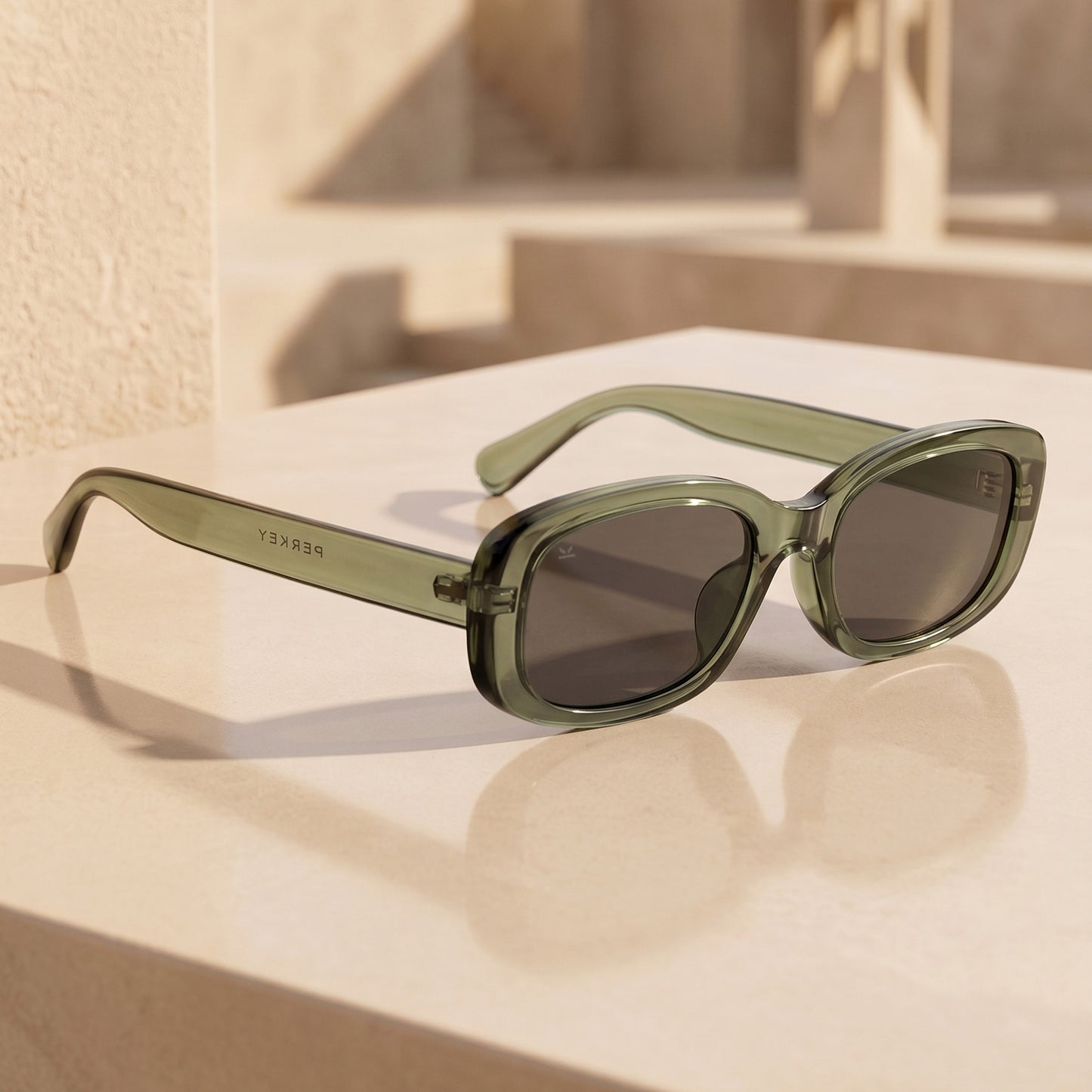 PERKEY 100% UV Protected Rectangle Shades For Men and Women - PRKY0019-C2