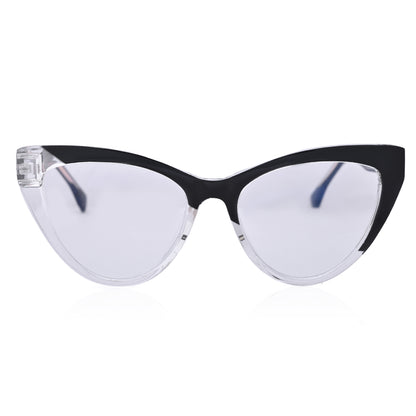 PERKEY Cat Eye Black White Fusion Computer Glasses For Women - OPTL0010-C4