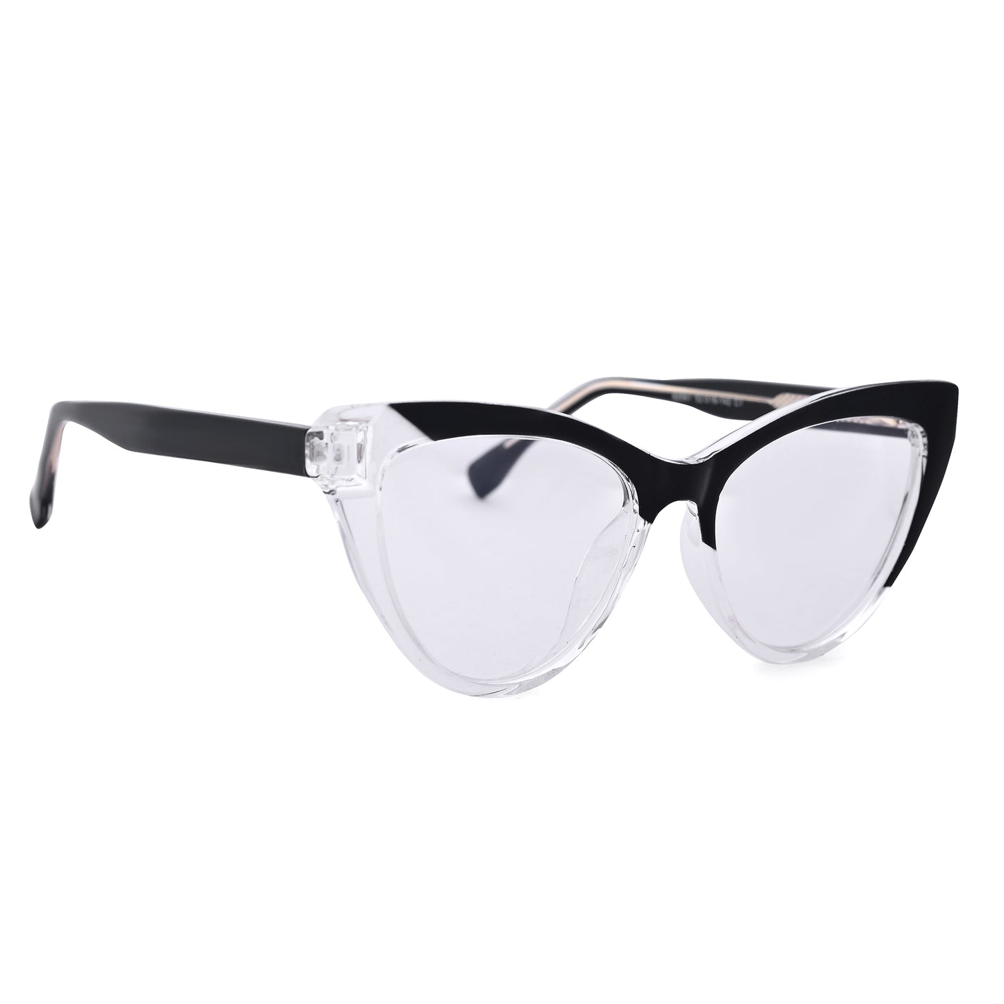 PERKEY Cat Eye Black White Fusion Computer Glasses For Women - OPTL0010-C4