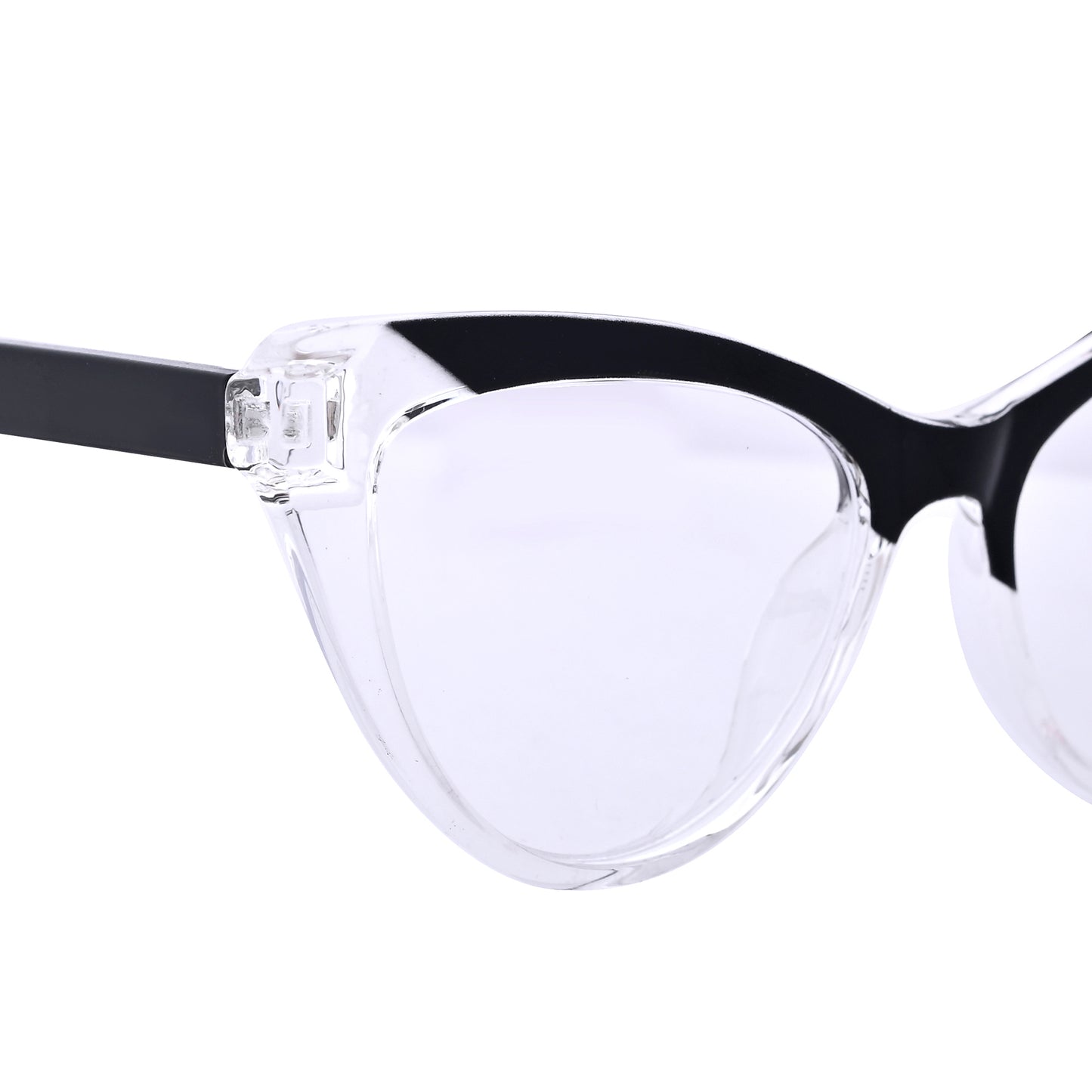 PERKEY Cat Eye Black White Fusion Computer Glasses For Women - OPTL0010-C4