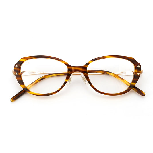 PERKEY Full Rim Oval Glossy Small Spectacles For Women - OPTL0025-C3