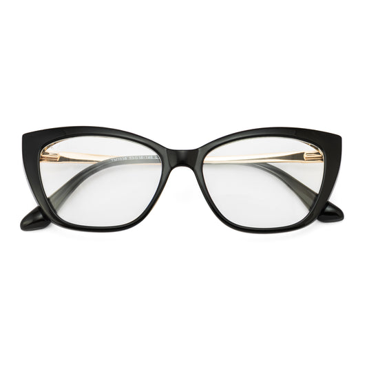 PERKEY Full Rim Cat Eye Bold Eyeglass Frame For Women - OPTL0024-C1