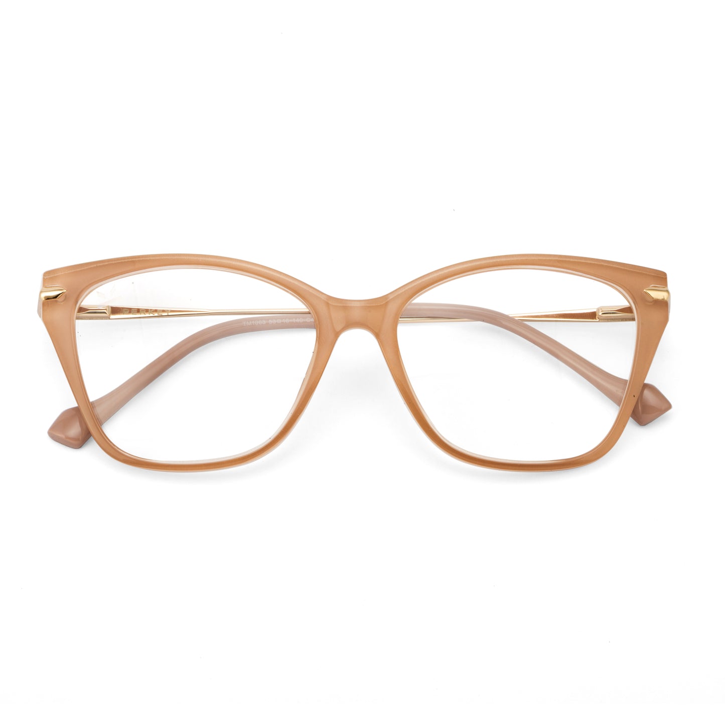 PERKEY Soft Cat Eye Full Rim Glossy Pink Spectacle Frame For Women - OPTL0023-C3