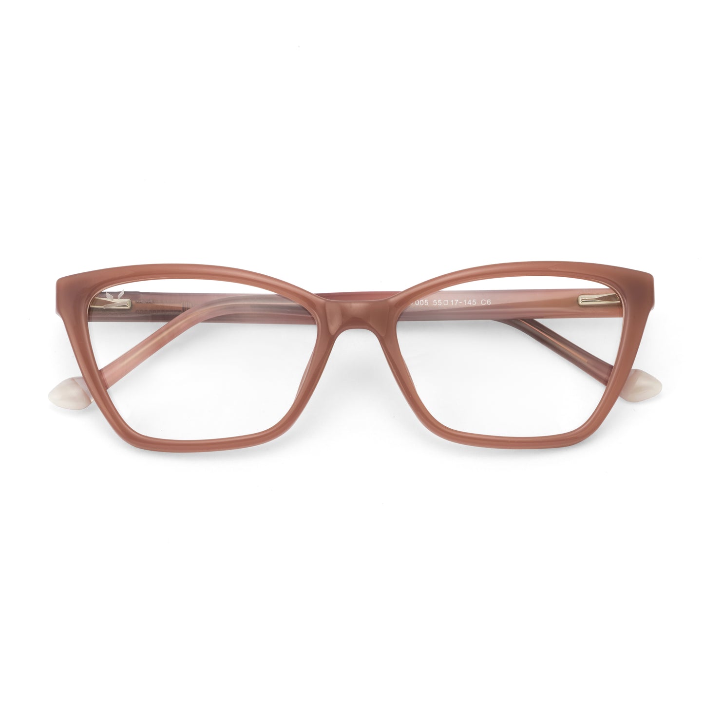 PERKEY Full Rim Soft Cat Eye Pink Spectacle Frame For Women - OPTL0021-C3