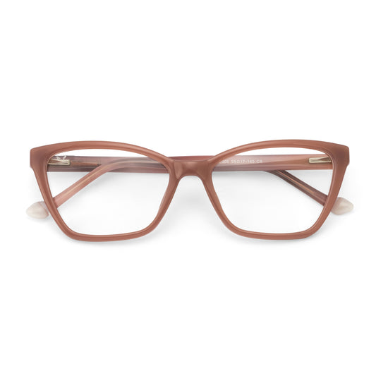 PERKEY Full Rim Soft Cat Eye Pink Spectacle Frame For Women - OPTL0021-C3