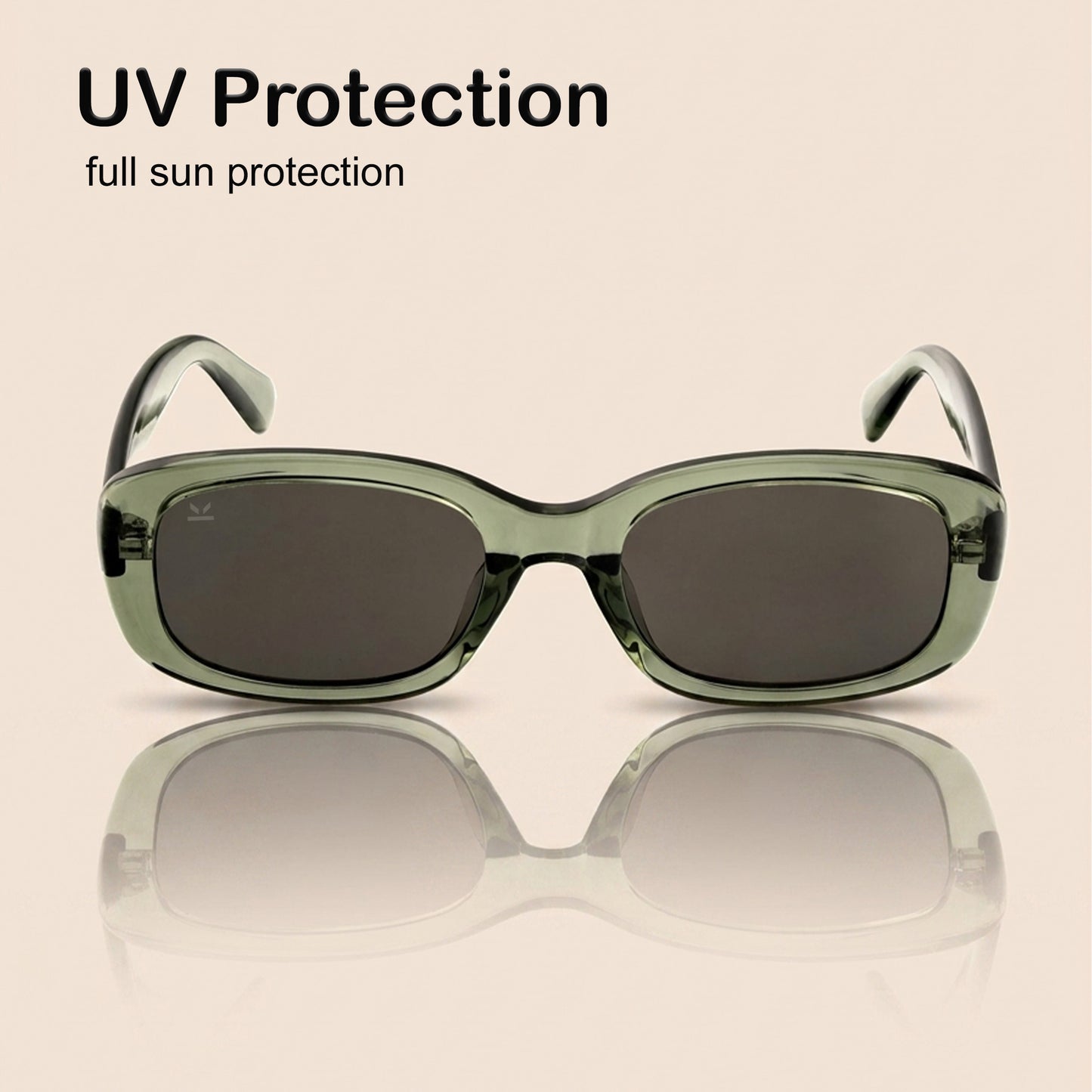 PERKEY 100% UV Protected Rectangle Shades For Men and Women - PRKY0019-C2