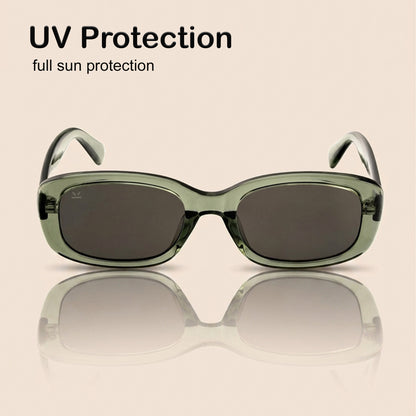PERKEY 100% UV Protected Rectangle Shades For Men and Women - PRKY0019-C2