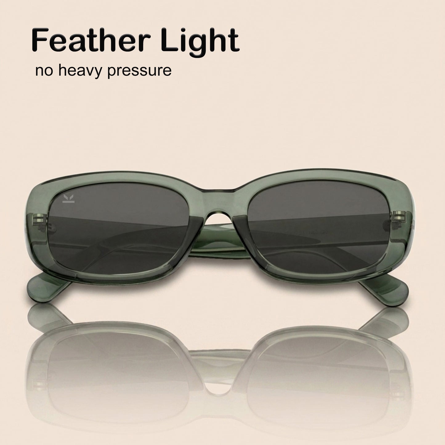 PERKEY 100% UV Protected Rectangle Shades For Men and Women - PRKY0019-C2