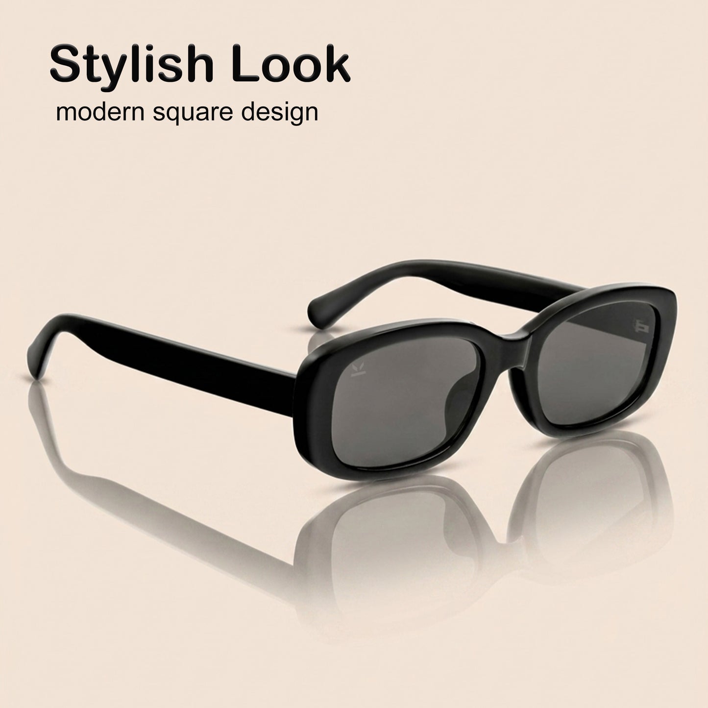 PERKEY 100% UV Protected Rectangle Sunglasses For Men and Women - PRKY0019-C1