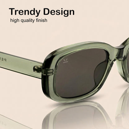 PERKEY 100% UV Protected Rectangle Shades For Men and Women - PRKY0019-C2