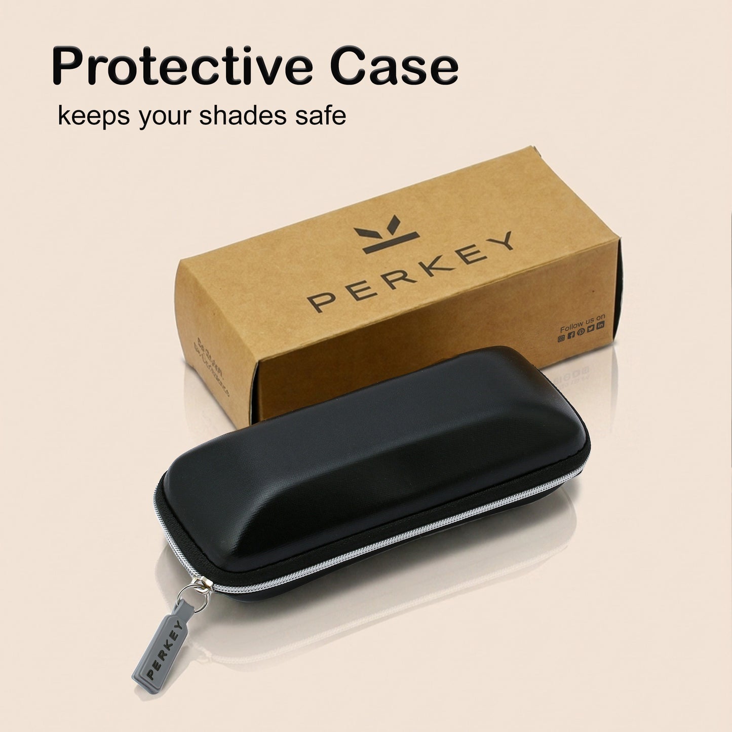 PERKEY 100% UV Protected Rectangle Sunglasses For Men and Women - PRKY0019-C1