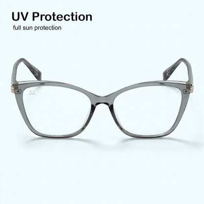 Perkey Square Cat Eye Anti Glare Spectacles Frames For Women – OPTL0027-C2